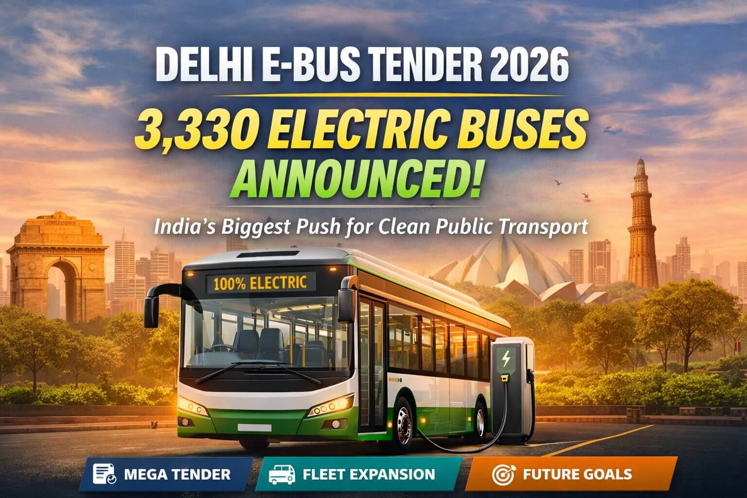 Delhi E-Bus Tenders 2026: India’s Largest Electric Bus Expansion in One City - TenderShark